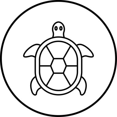 Kaplumbağa. Web simgesi basit illüstrasyon