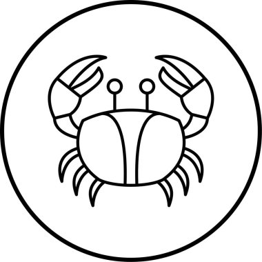 Yengeç simgesi vektör illüstrasyonu