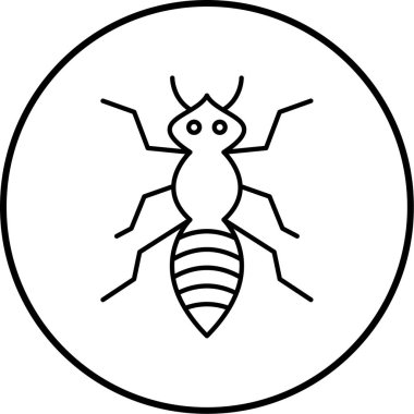 Örümcek ikonu vektör illüstrasyonu