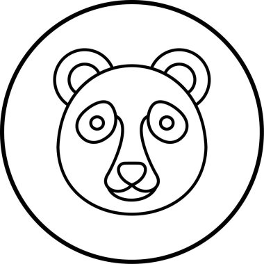 panda. Web simgesi basit illüstrasyon