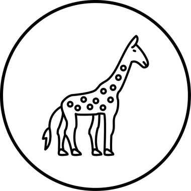 Zürafa. Web simgesi basit illüstrasyon