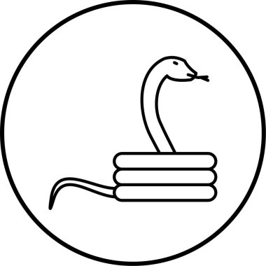 yılan simgesi vektör illüstrasyonu 