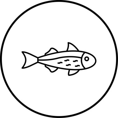 Balık. Web simgesi basit illüstrasyon