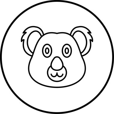 Koala simgesinin vektör illüstrasyonu