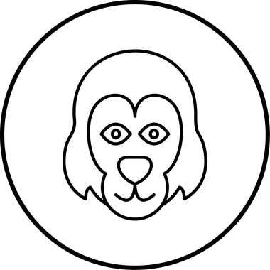 maymun simge vektör çizim