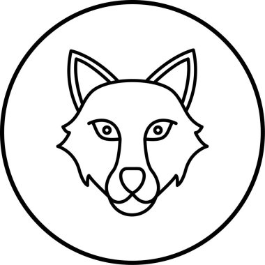 Tilki. Web simgesi basit illüstrasyon
