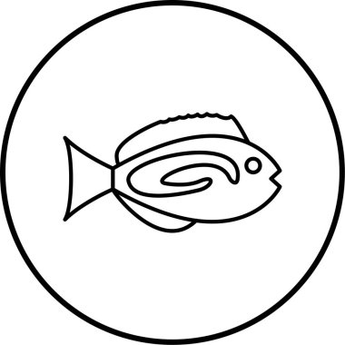 Balık. Web simgesi basit illüstrasyon