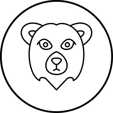 panda. Web simgesi basit illüstrasyon