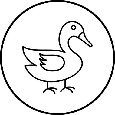 Kuş simgesinin vektör illüstrasyonu