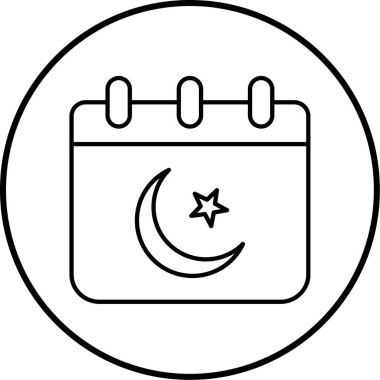 Bir takvim simgesinin vektör illüstrasyonu