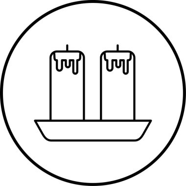 Mum simgesi vektör illüstrasyonu 