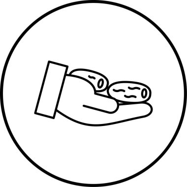 Para simgesinin vektör illüstrasyonu