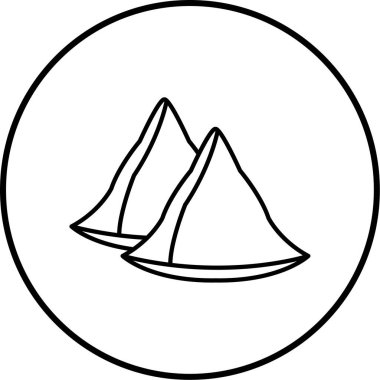 dağ simgesinin vektör illüstrasyonu