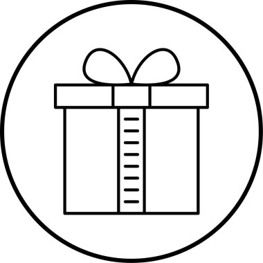 Hediye. Web simgesi basit illüstrasyon