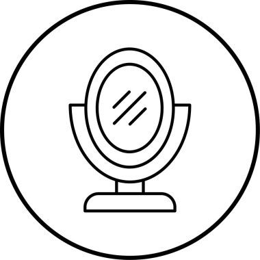 Ayna simgesi vektör illüstrasyonu