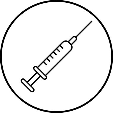 Şırınga. Web simgesi basit illüstrasyon