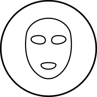 Yüz maskesi. Basit tasarım