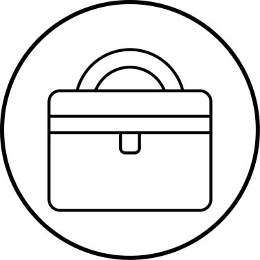 Evrak çantası simgesinin vektör illüstrasyonu