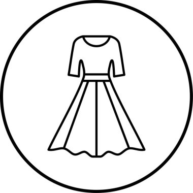 Elbise. Web simgesi basit illüstrasyon