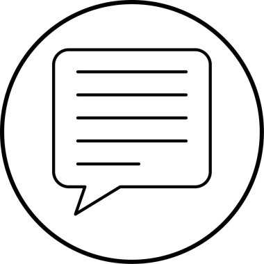 Sohbet balonu simgesi, vektör illüstrasyonu