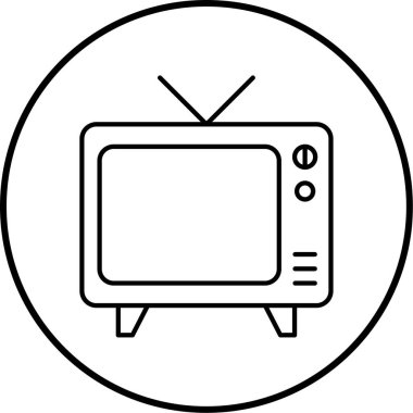 Televizyon. Web simgesi basit illüstrasyon