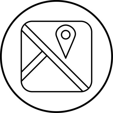 harita simgesinin vektör illüstrasyonu