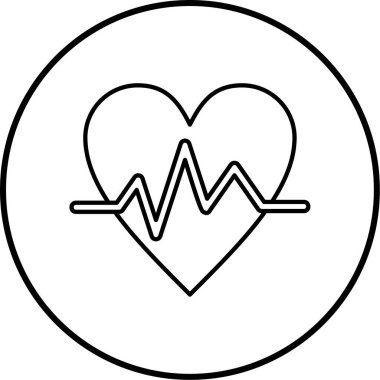 Kalp simgesinin vektör illüstrasyonu