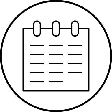 Kontrol listesi simgesinin vektör illüstrasyonu