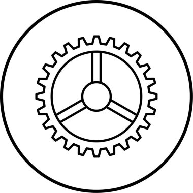 dişli simgesinin vektör illüstrasyonu