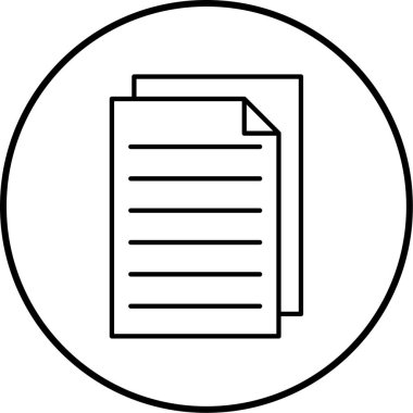 Belge simgesinin vektör illüstrasyonu