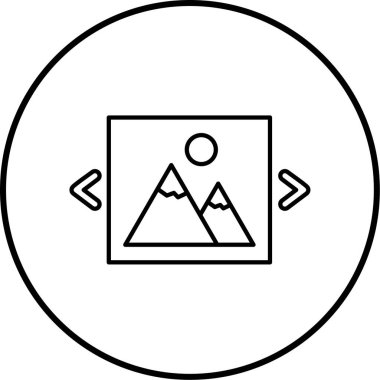 Resim simgesinin vektör illüstrasyonu