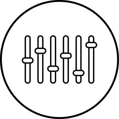 Eşitleyici Simgesinin vektör illüstrasyonu