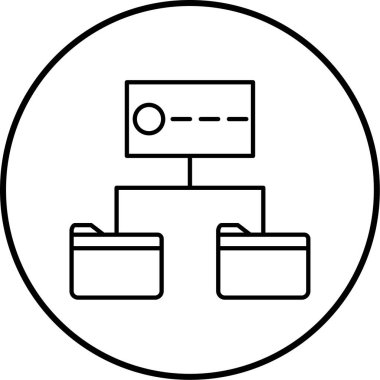 Seo ve teknoloji simgesinin vektör illüstrasyonu