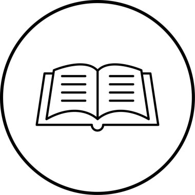 Kitap. Web simgesi basit illüstrasyon