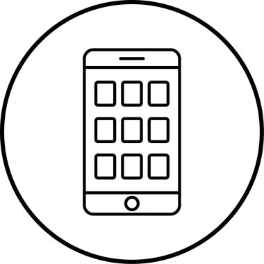 Cep telefonu. Web simgesi basit illüstrasyon