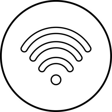 Kablosuz. Web simgesi basit illüstrasyon