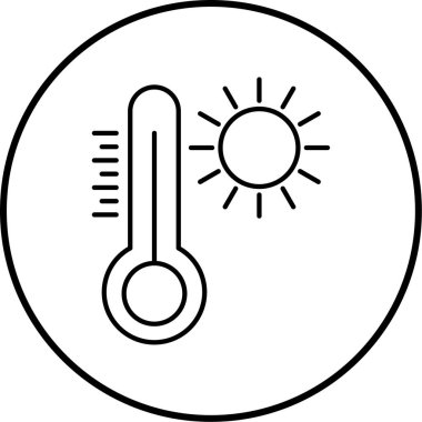 Termometre. Web simgesi basit tasarım