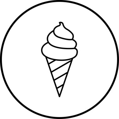 dondurma simgesi, vektör illüstrasyonu