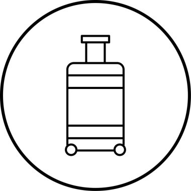 seyahat valizi ikon vektör çizimi