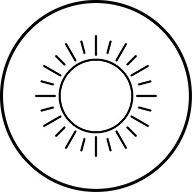 Güneş Simgesi Vektör illüstrasyonu