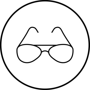 Gözlük. Web simgesi basit illüstrasyon