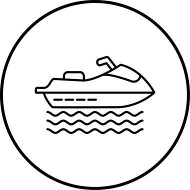 Bir gemi simgesinin vektör çizimi