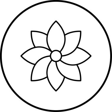 Çiçek. Web simgesi basit illüstrasyon