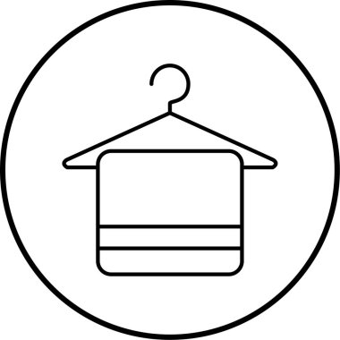 Havlu. Web simgesi basit illüstrasyon