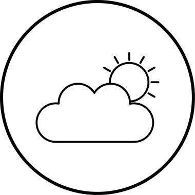 Bulut. Web simgesi basit illüstrasyon