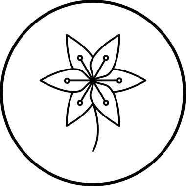 Çiçek. Web simgesi basit illüstrasyon