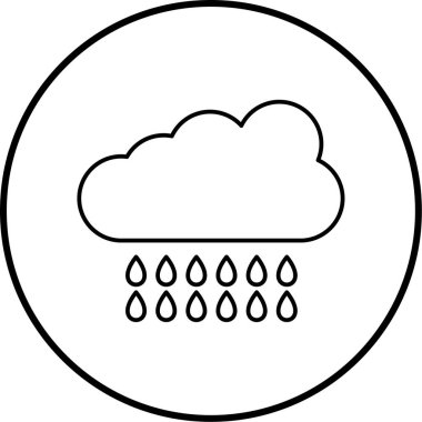 Yağmur. Web simgesi basit illüstrasyon
