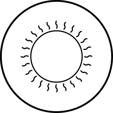 Güneş. Web simgesi basit illüstrasyon
