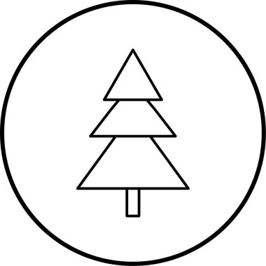 Yılbaşı ağacı. Basit resimleme