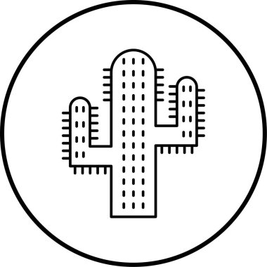 Bir kaktüs simgesinin vektör çizimi